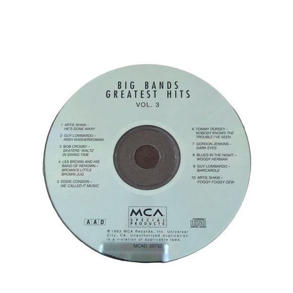 Big Bands Greatest Hits Volume 3 CD Tommy Dorsey Guy Lombardo Artie Shaw - Picture 1 of 3